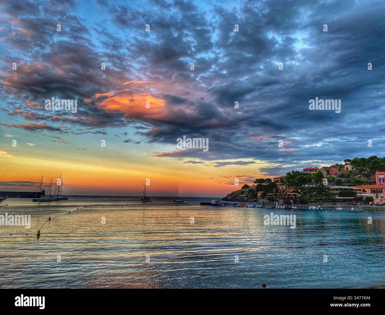 Seascape at Collioure South of France - Smartphone Captured Stock Image