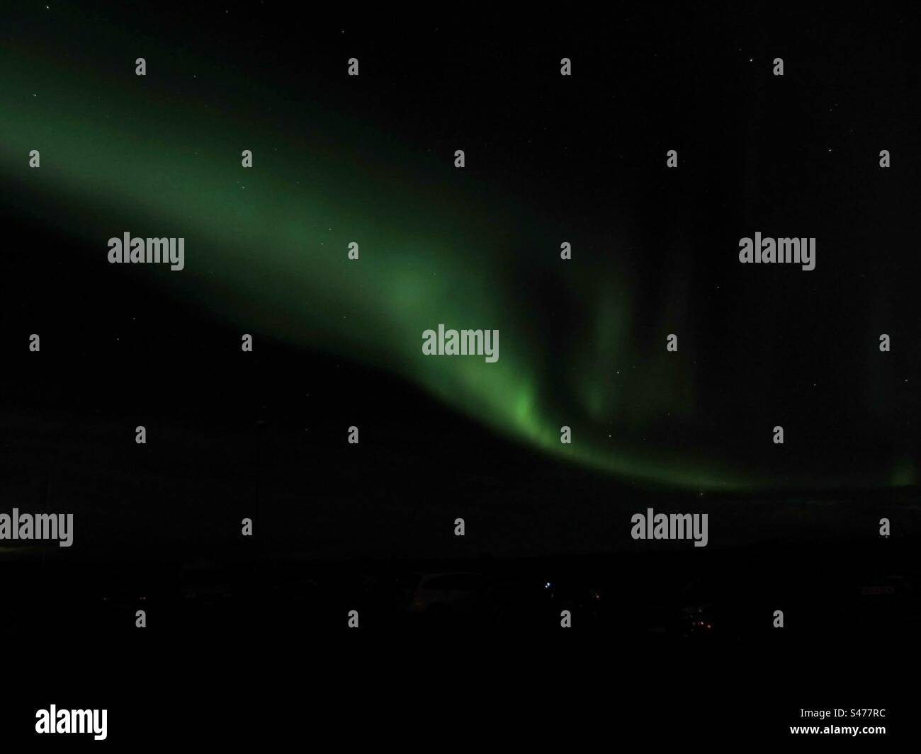 Northern Lights - Smartphone Captured Stock Image