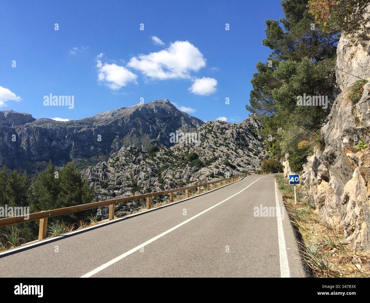 Mallorca Cycling Route - Smartphone Captured Stock Image