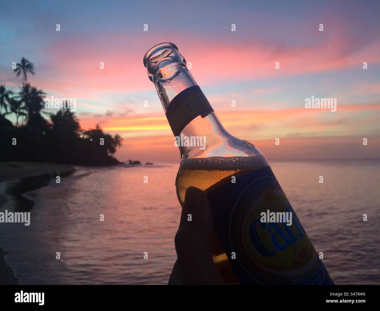 Sunset at Mount Irvine Beach, Tobago - Smartphone Captured Stock Image