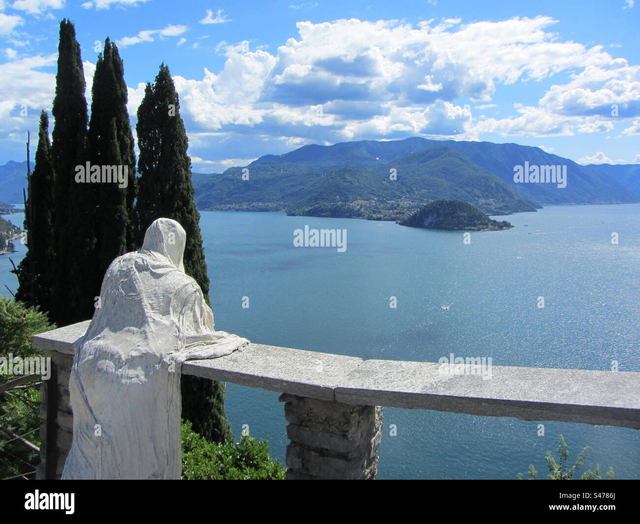 Overlooking Lake Como, Varenna Stock Photo