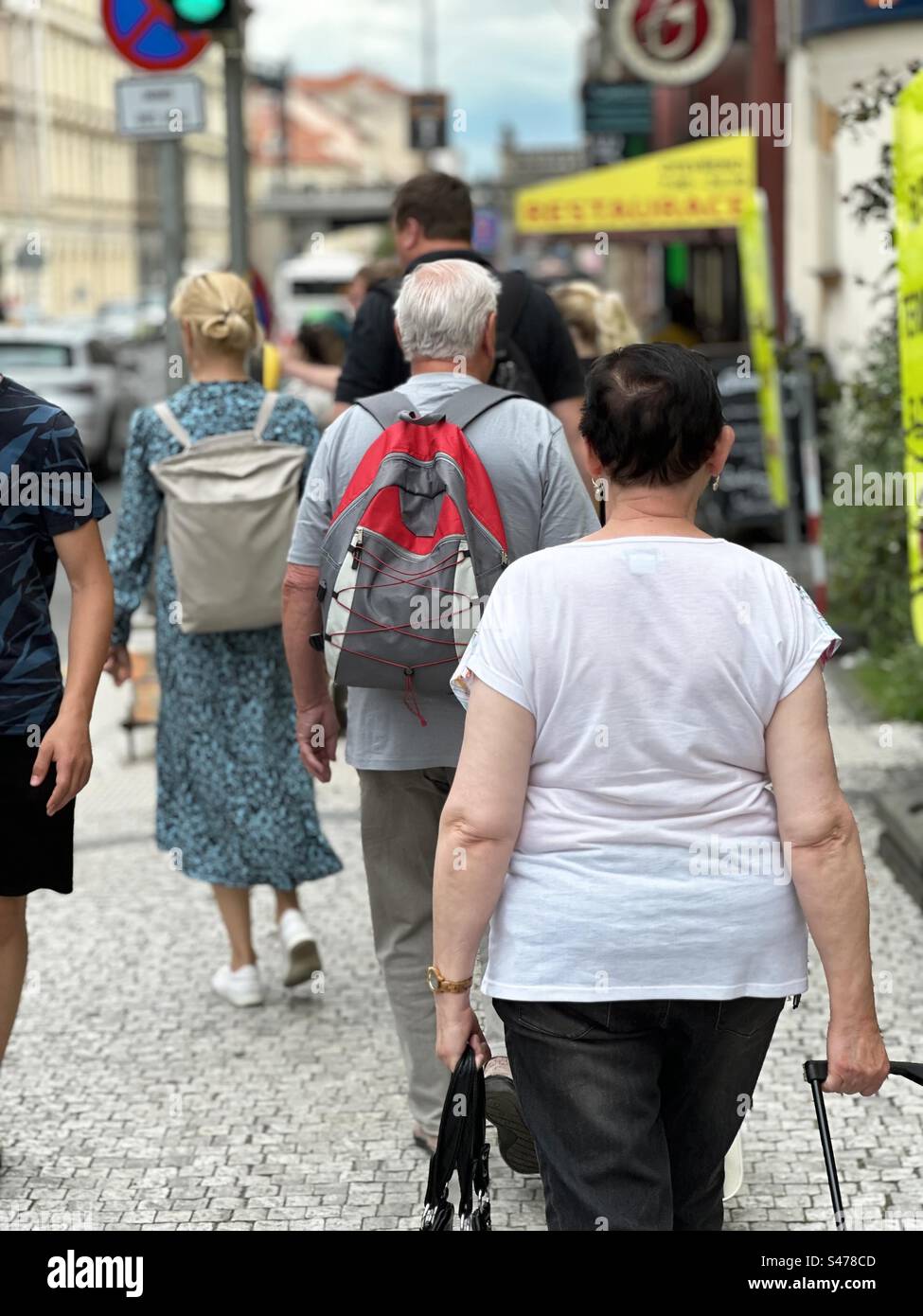 People walking in the city - Smartphone Captured Stock Image