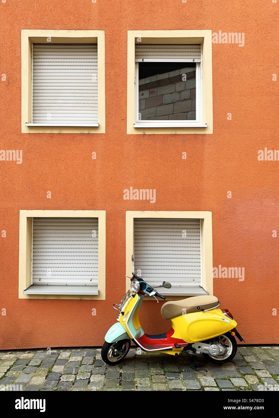 Yellow motorcycle Stock Photo