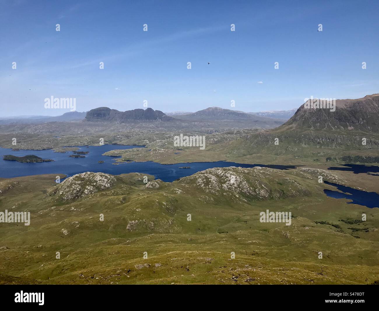 View from Stac Pollaidh looking towards Suilven in Assynt, Scotland - Smartphone Captured Stock Image