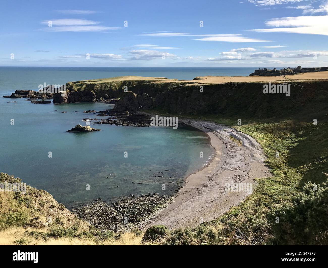 Strathlethan Bay near Dunnottar Castle, Scotland - Smartphone Captured Stock Image
