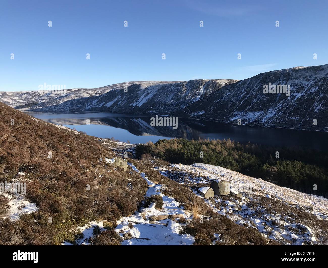 Loch Muick near Balmoral, Scotland - Smartphone Captured Stock Image