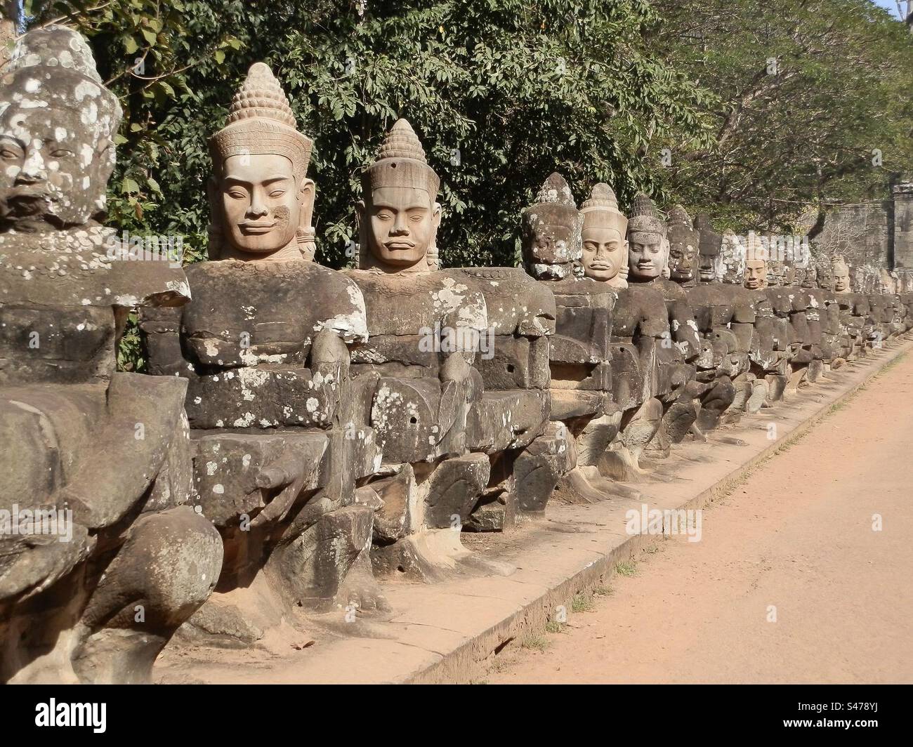 Ancient City of Angkor Thom, Cambodia - Smartphone Captured Stock Image