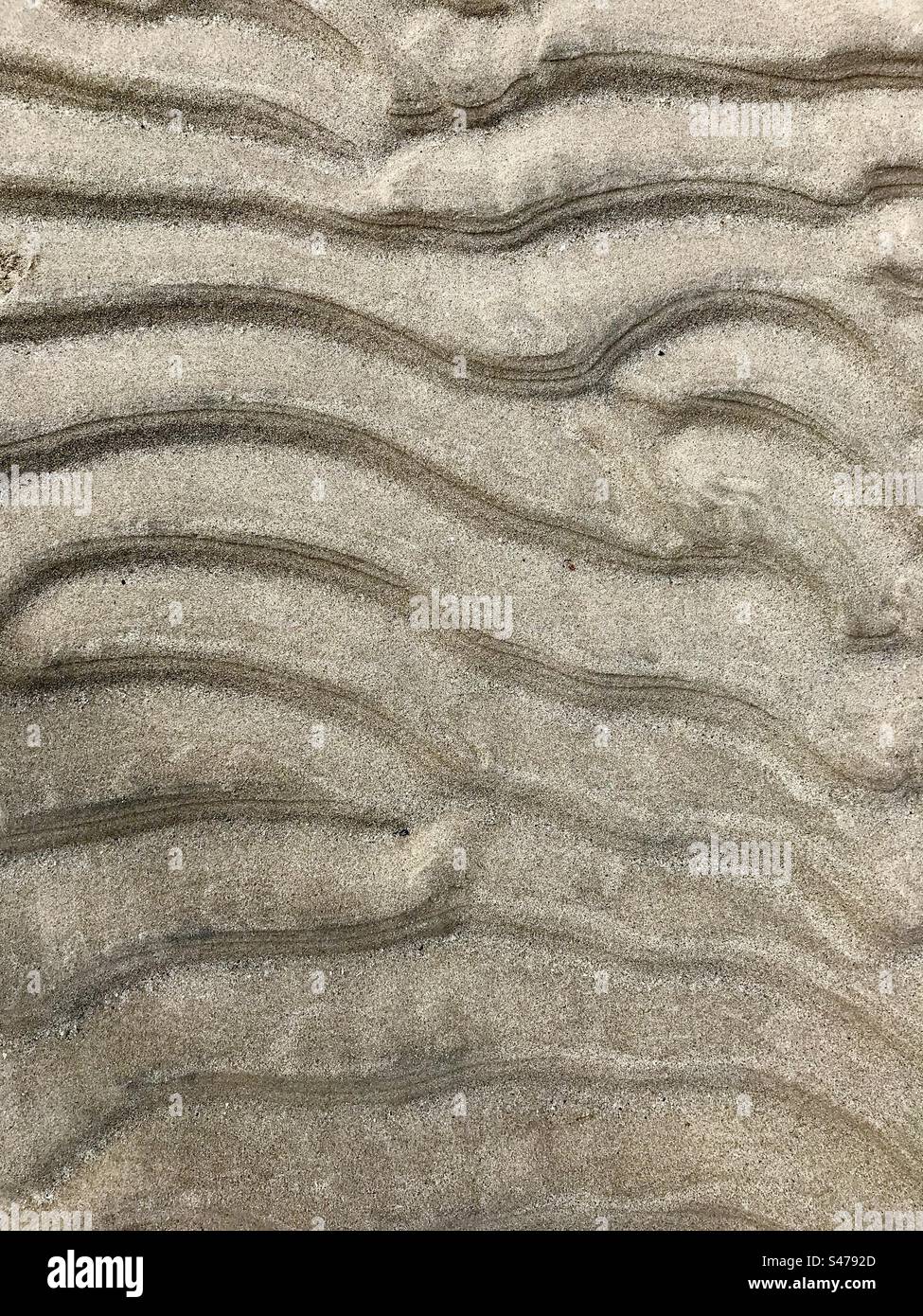 Sand Ripples on Ardroil Beach, Isle of Lewis, Scotland - Smartphone Captured Stock Image