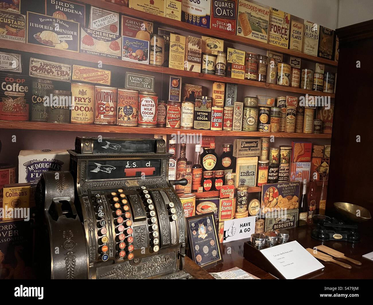 Grocery store at Norfolk museum Victorian store Stock Photo Alamy
