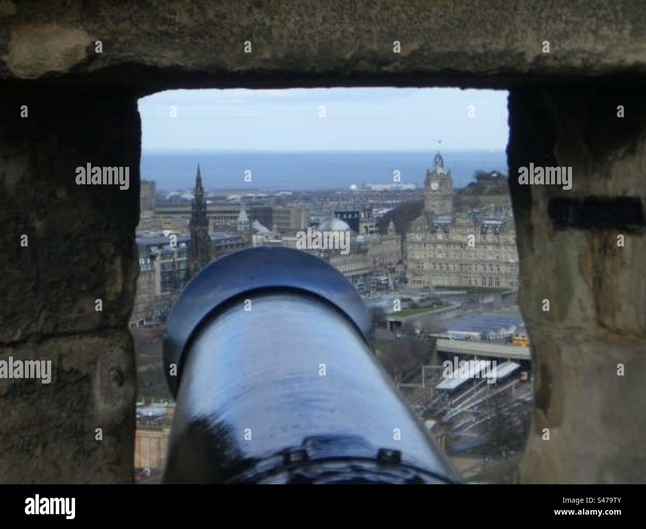 Cannon View, Edinburgh Castle - Smartphone Captured Stock Image