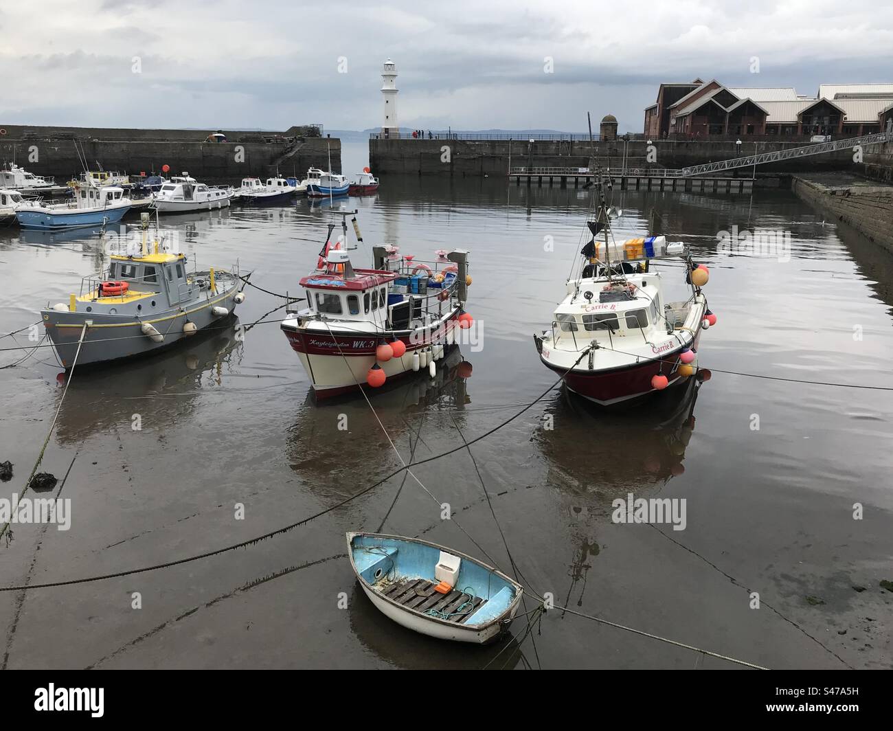 Newhaven Harbour, Edinburgh Stock Photo