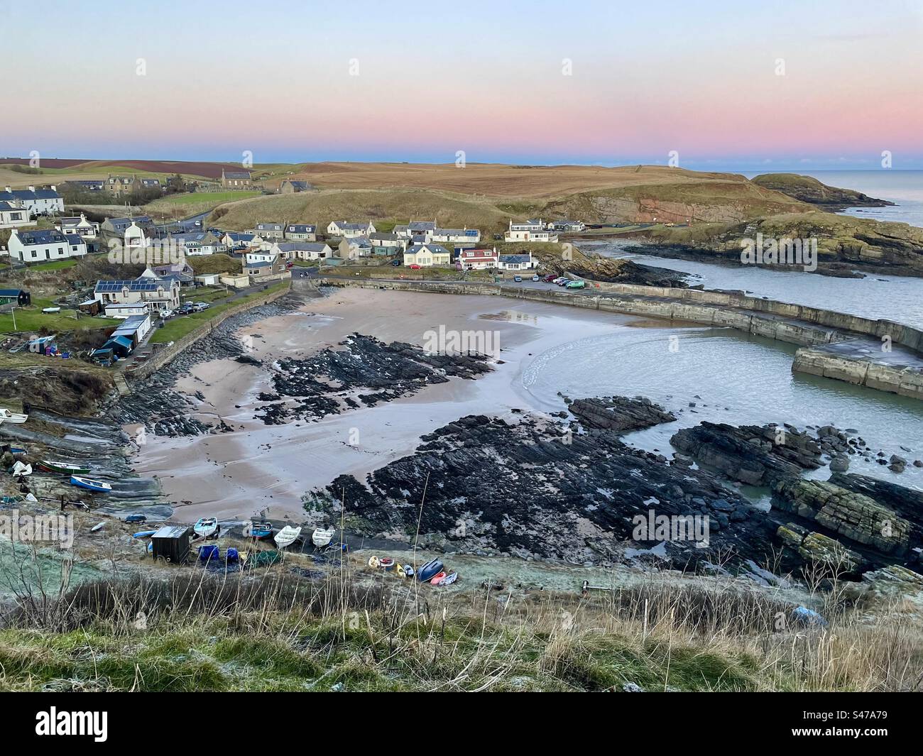 Collieston Bay, Scotland - Smartphone Captured Stock Image