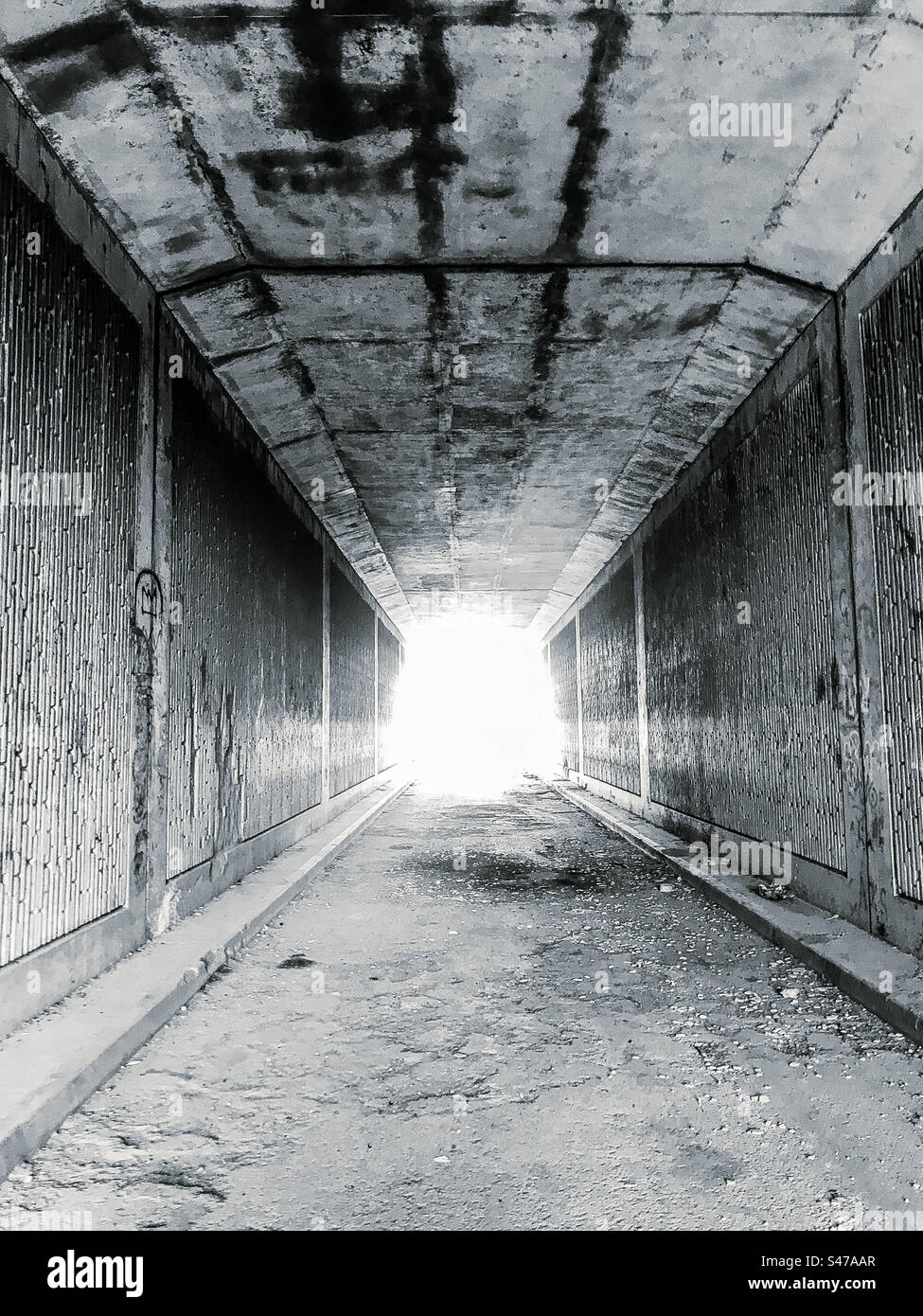 Light at the end of the tunnel, Hemsworth, West Yorkshire Stock Photo