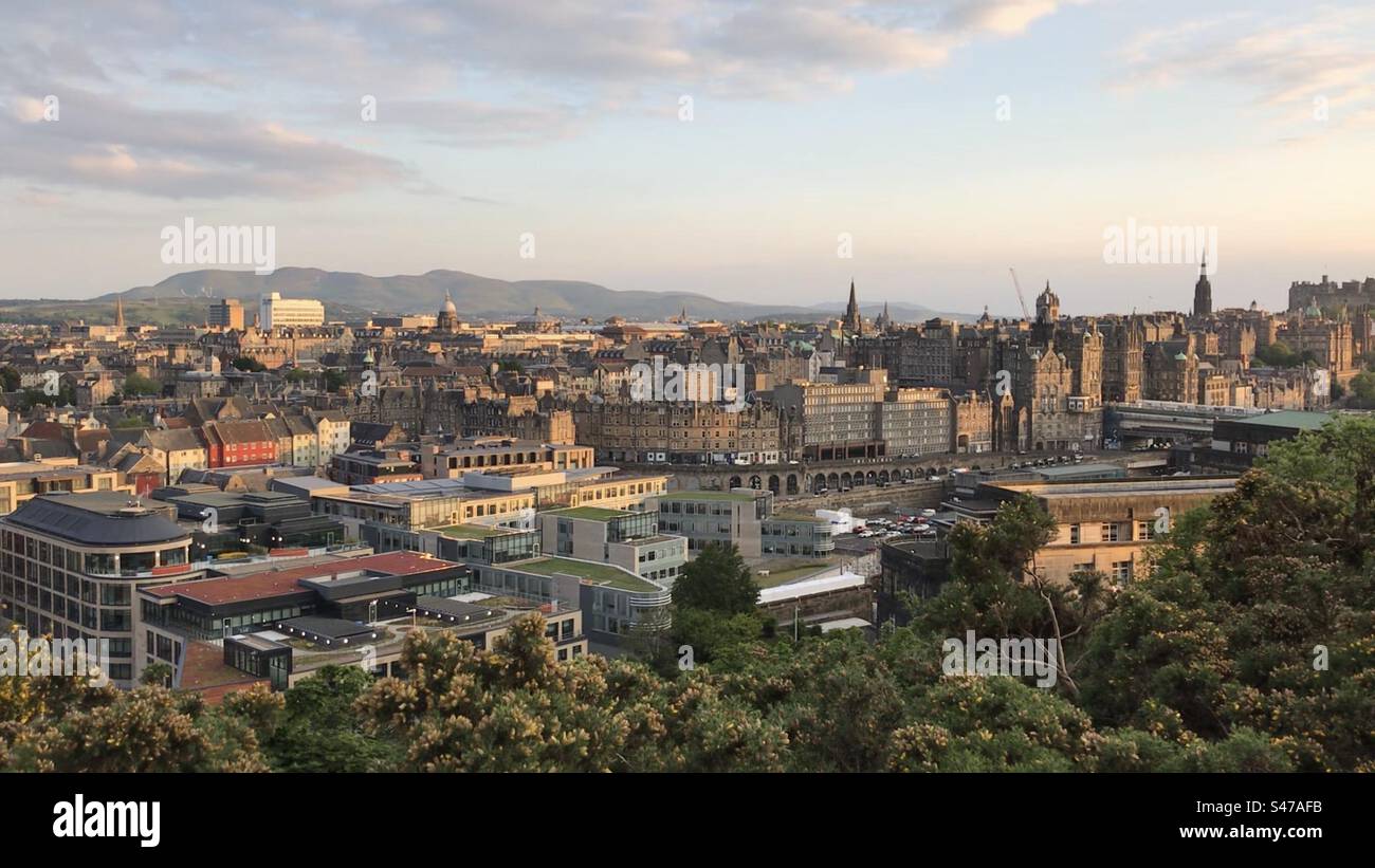 Edinburgh Skyline - Smartphone Captured Stock Image