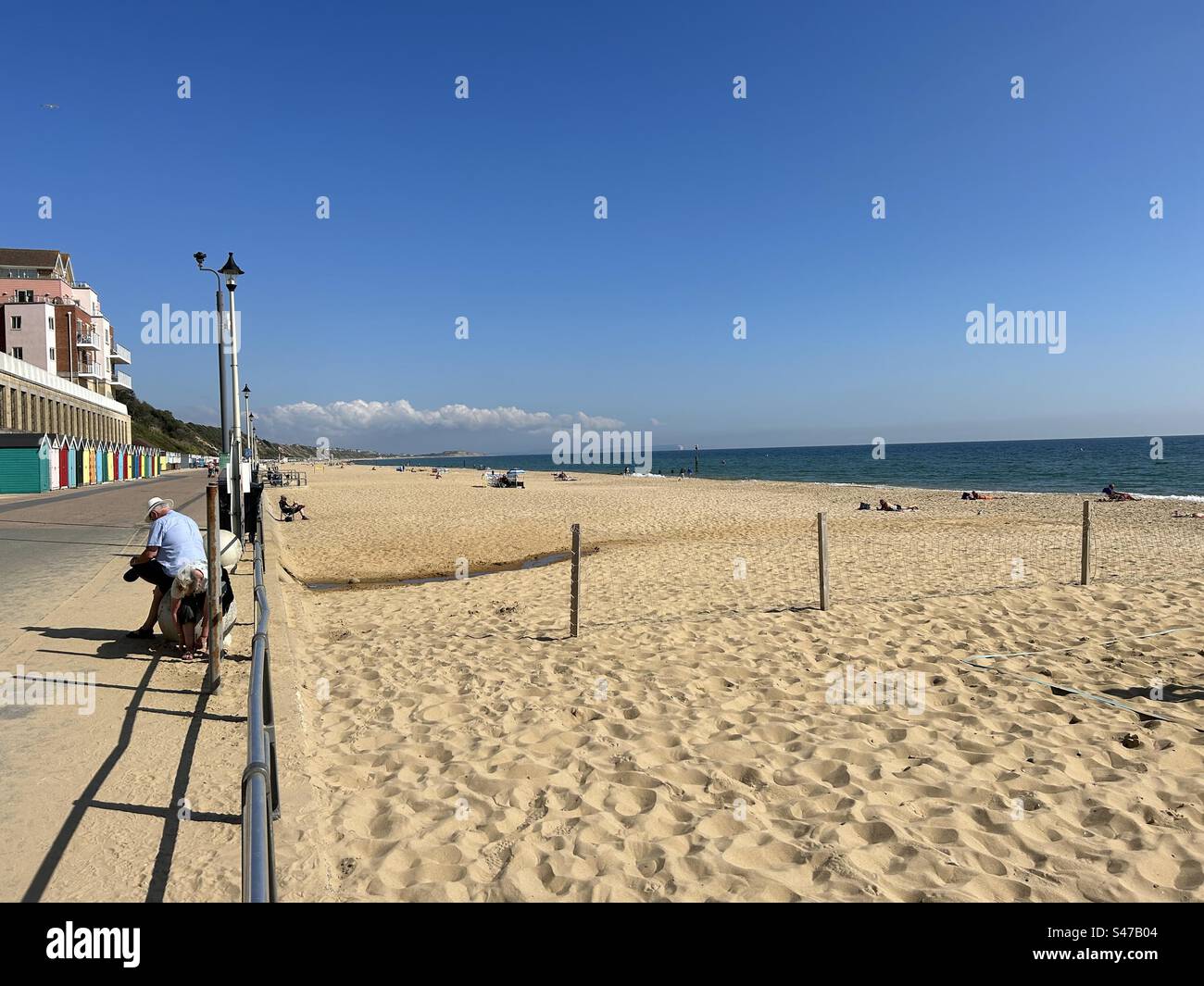 Bournemouth beach. Boscombe, Bournemouth, England, South coast. - Smartphone Captured Stock Image
