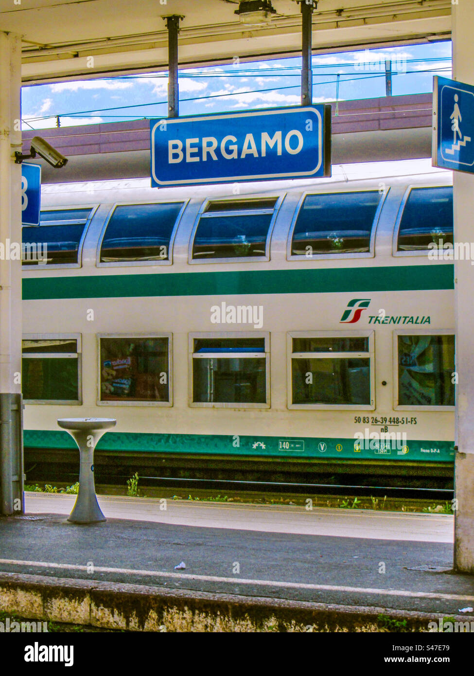 Bergamo Train Station, Italy - Smartphone Captured Stock Image