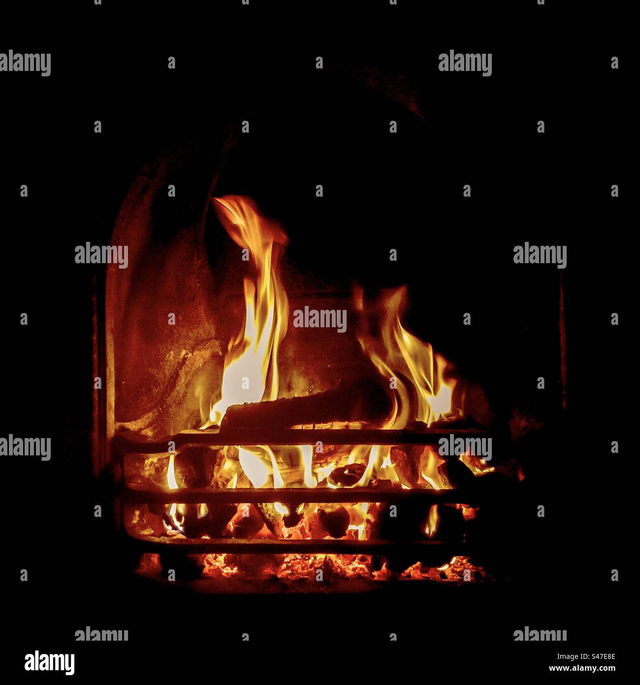 Fireplace - Smartphone Captured Stock Image