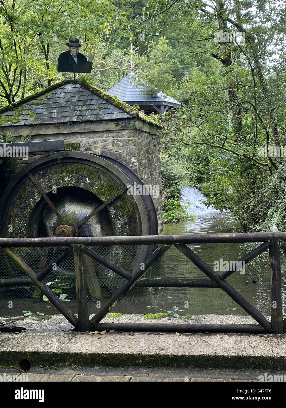 Trago Mills shopping centre North East Cornwall mill & waterfall Stock Photo