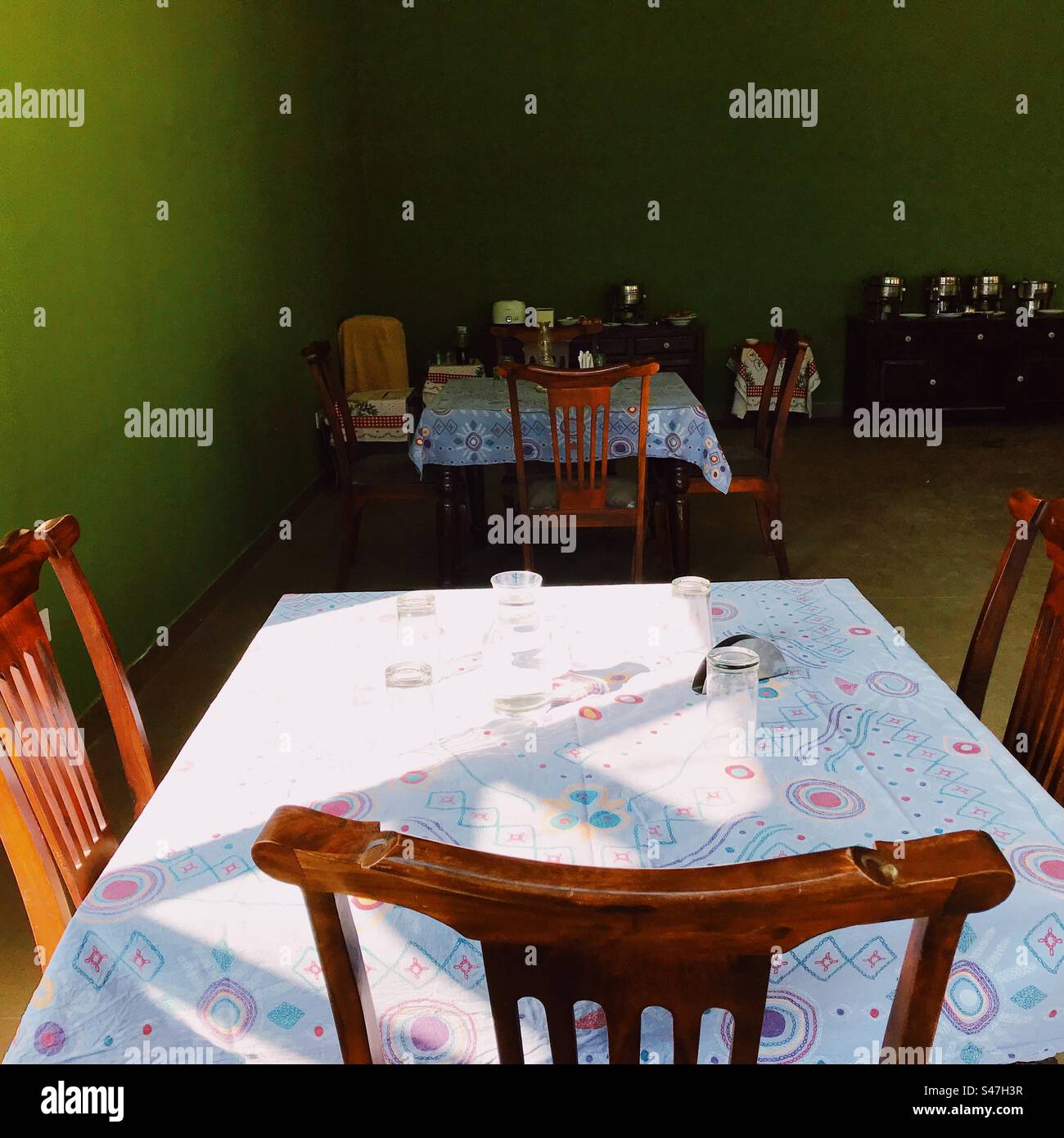 Breakfast, lunch, dinner table and chairs - Smartphone Captured Stock Image