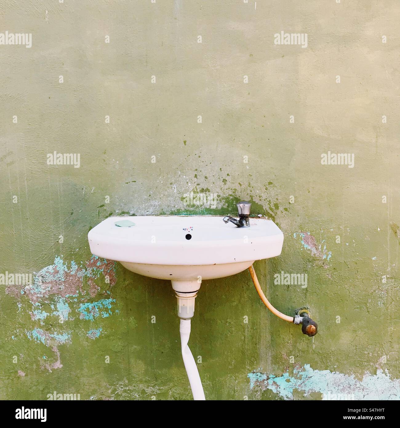 A wash basin at a highway eatery - Smartphone Captured Stock Image