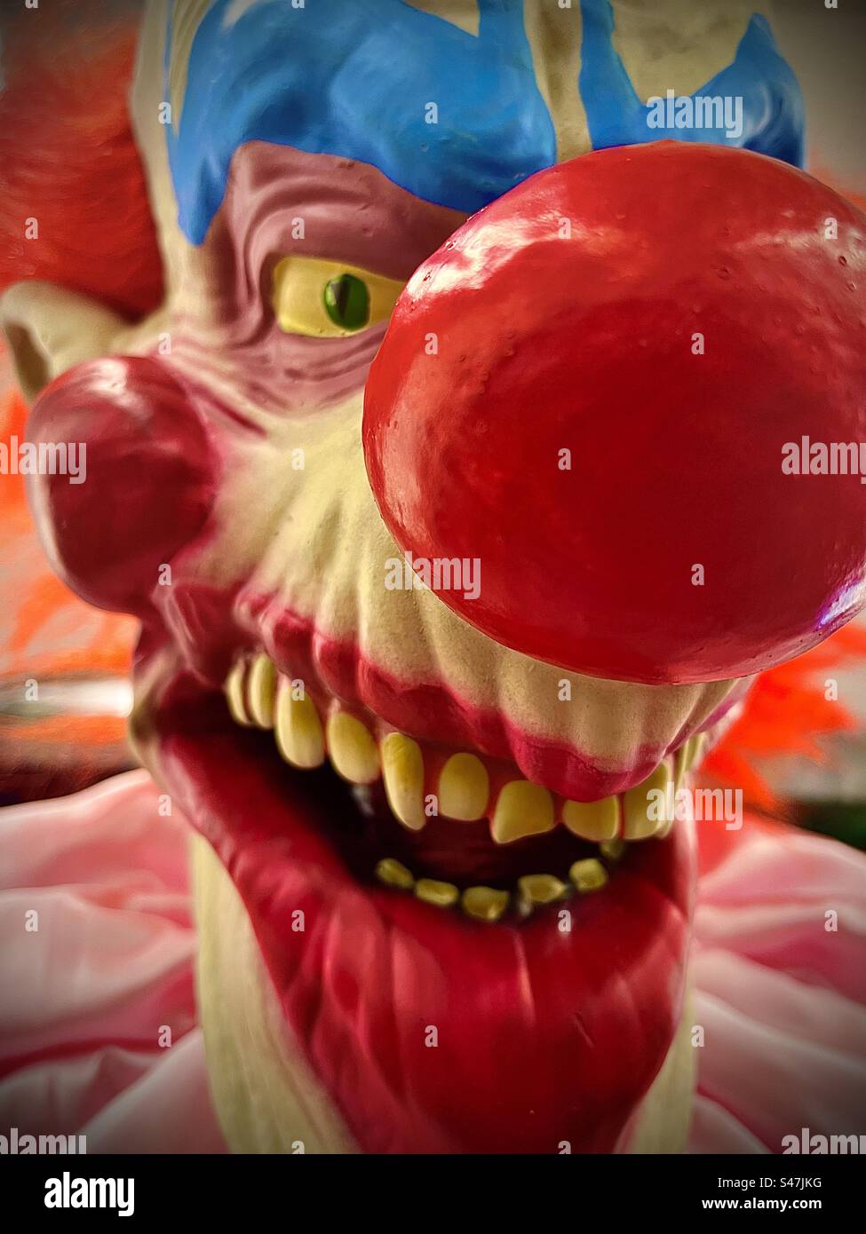 Closeup of Scary Clown - Smartphone Captured Stock Image