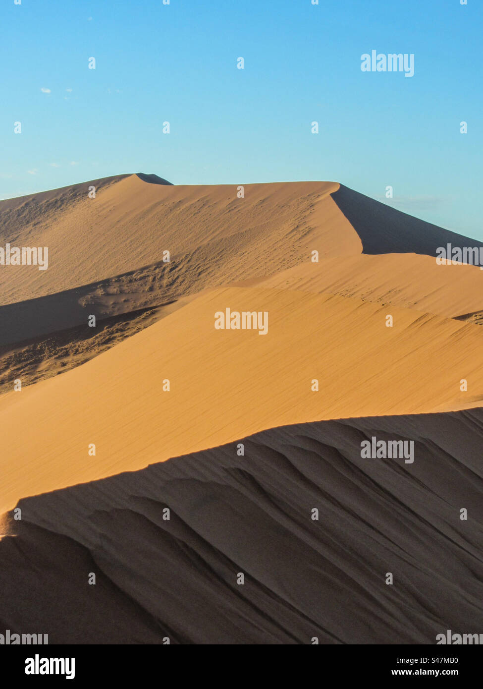 Sand dunes in Sossusvlei, Namibia - Smartphone Captured Stock Image