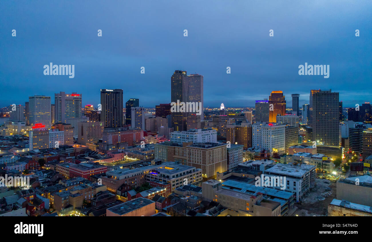 New Orleans skyline at twilight - Smartphone Captured Stock Image
