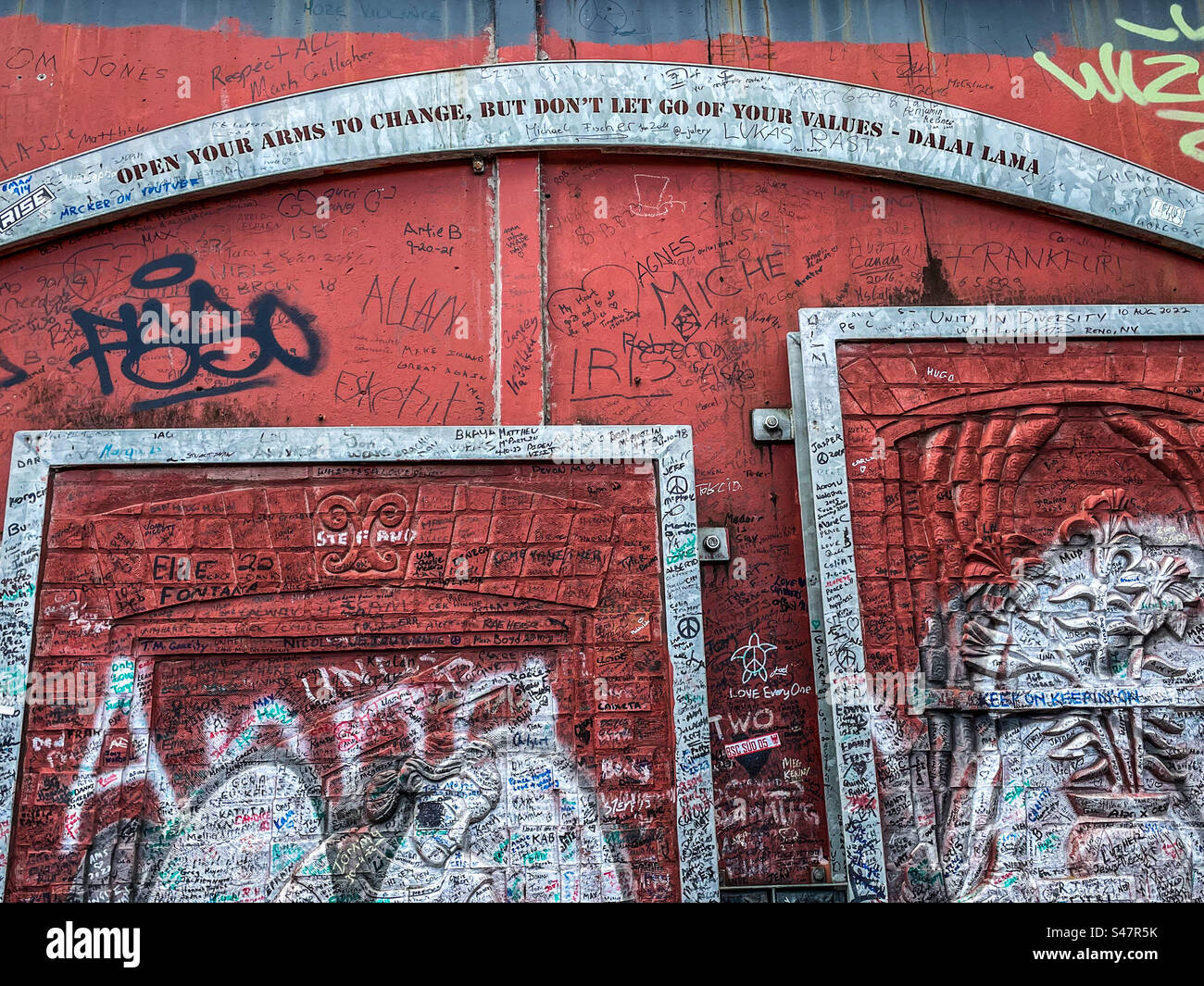 Belfast peace wall - Smartphone Captured Stock Image