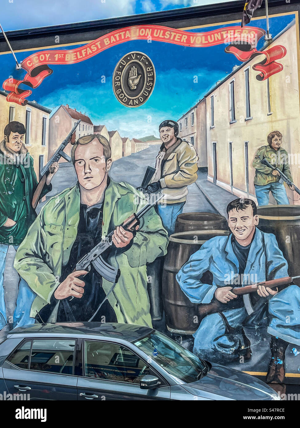 Shankill road mural, Belfast Stock Photo