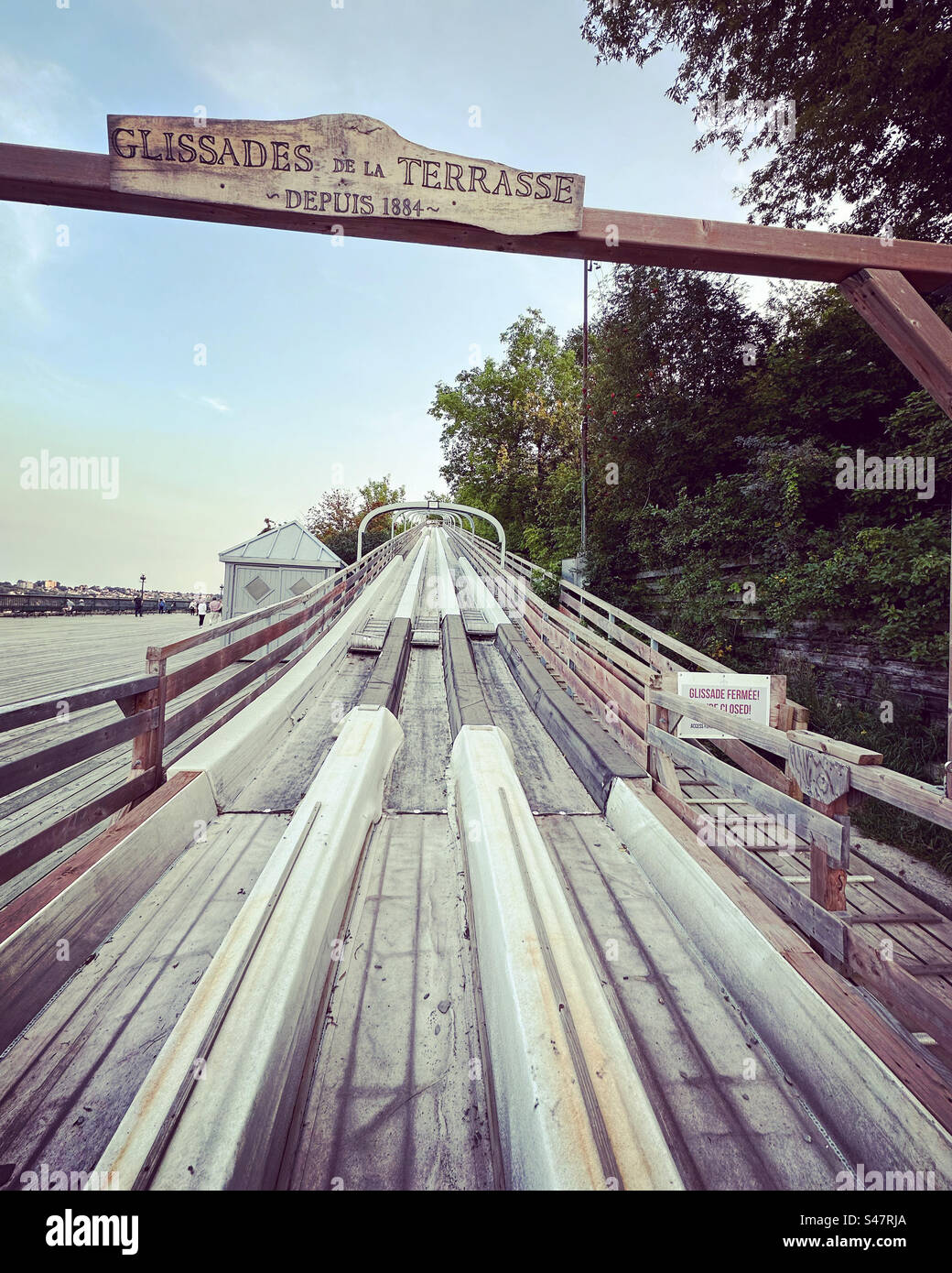 September, 2023, Toboggan slide, Dufferin Terrace, Historic District of
