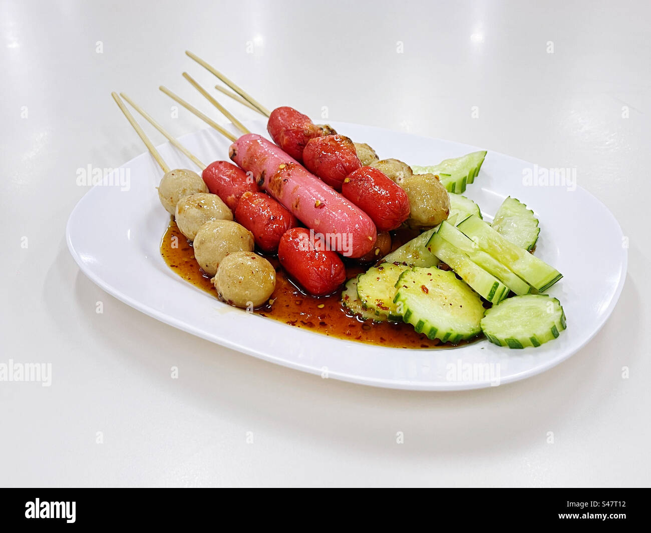 Grilled meatballs have been a famous street food in our country for a