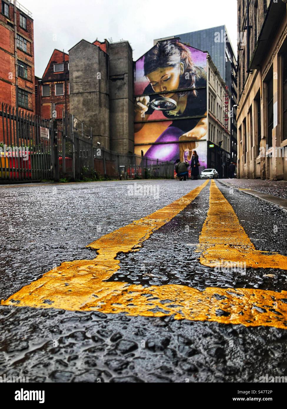 Wall mural, Glasgow city centre, Scotland - Smartphone Captured Stock Image