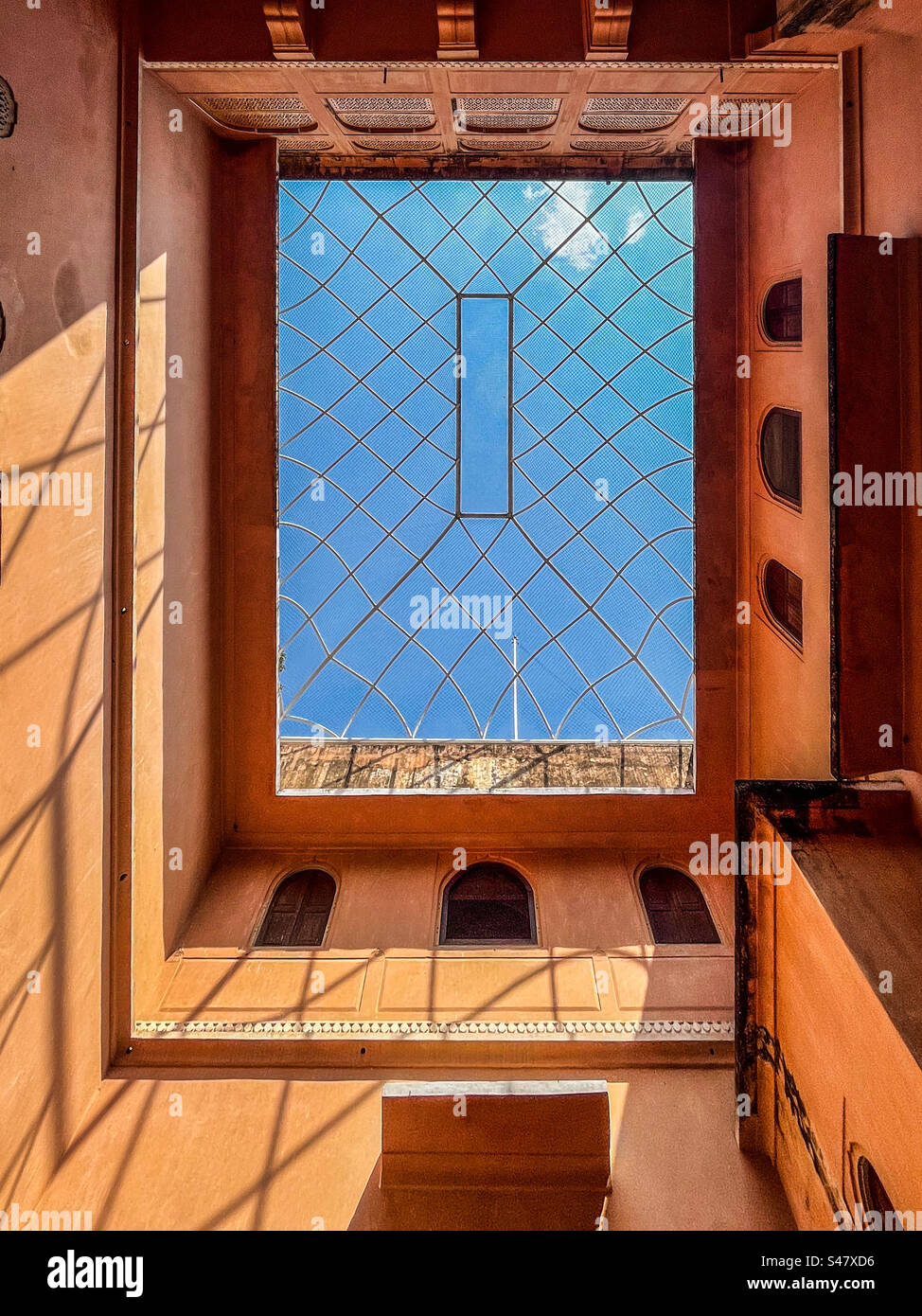 Haveli: a traditional house at Jaipur pink city in Rajasthan - Smartphone Captured Stock Image