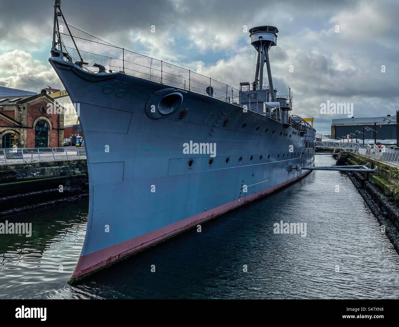 HMS Caroline, Belfast Stock Photo