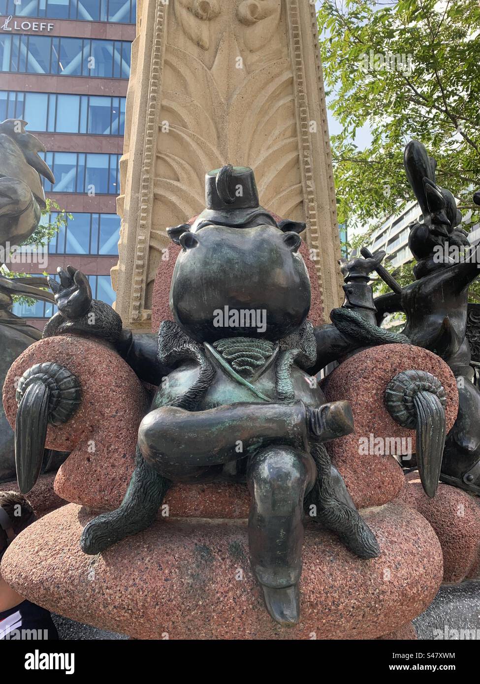 Hippo sculpture in Rotterdam Netherlands - Smartphone Captured Stock Image