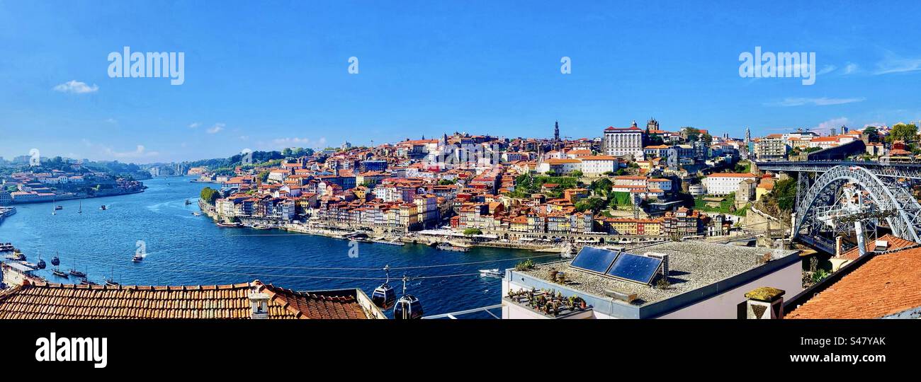 Panoramic view of Porto and the Douro river Stock Photo