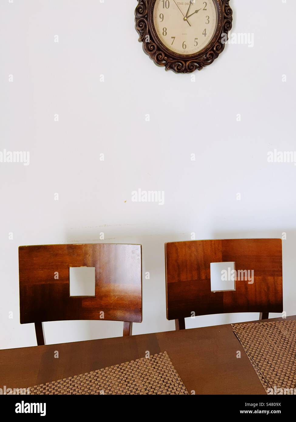 Chairs and table at a restaurant - Smartphone Captured Stock Image