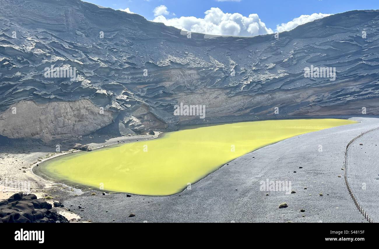 Green pool. El golfo. Lanzarote - Smartphone Captured Stock Image