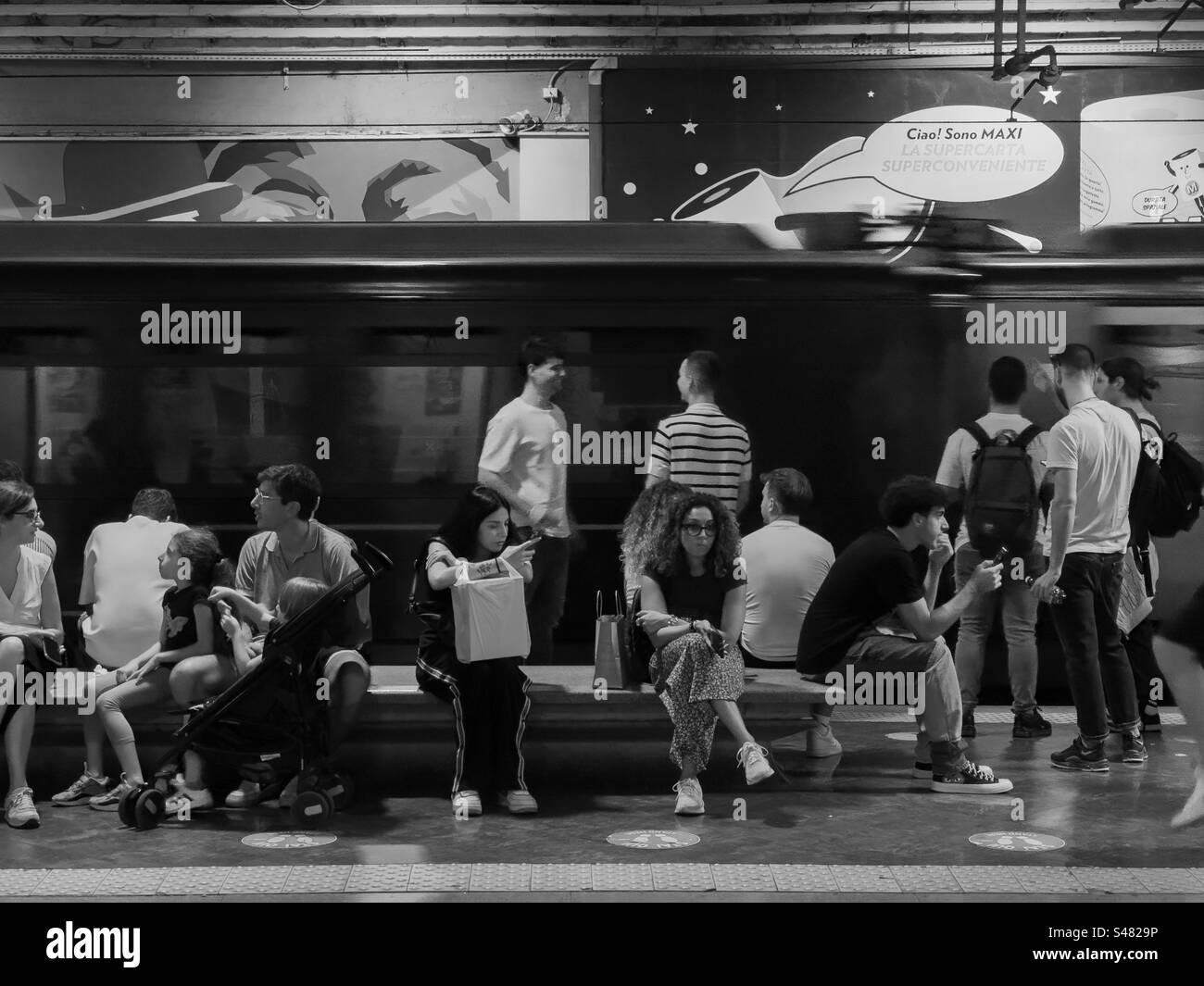 Napoli Garibaldi Metro train station - Smartphone Captured Stock Image