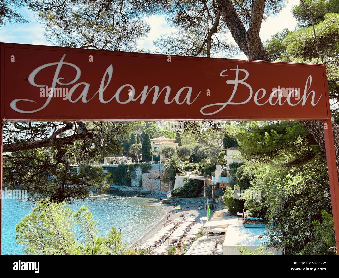 Paloma beach, St Jean Cap Ferrat, cote d’azure south of France Stock Photo