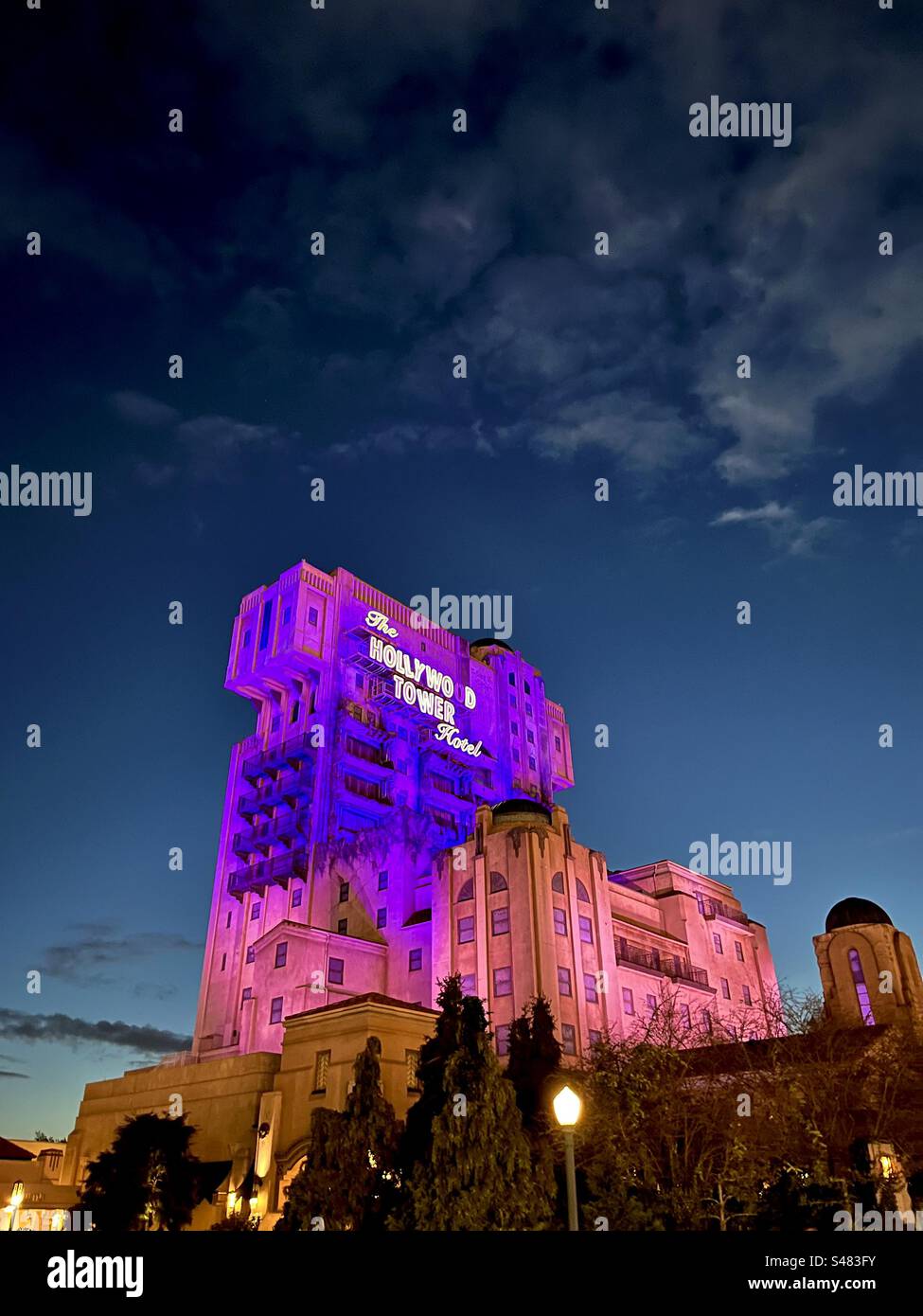 The Hollywood Tower Hotel - Smartphone Captured Stock Image
