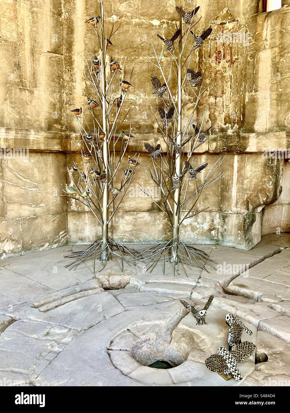 Inside the time telling, weather predicting, Tower of Wind in the