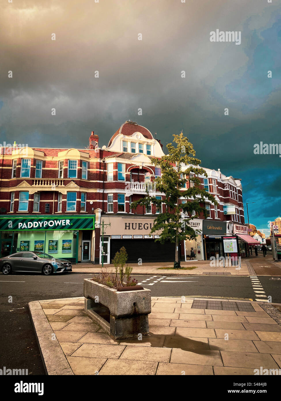 Dramatic storm clouds over north London - Smartphone Captured Stock Image