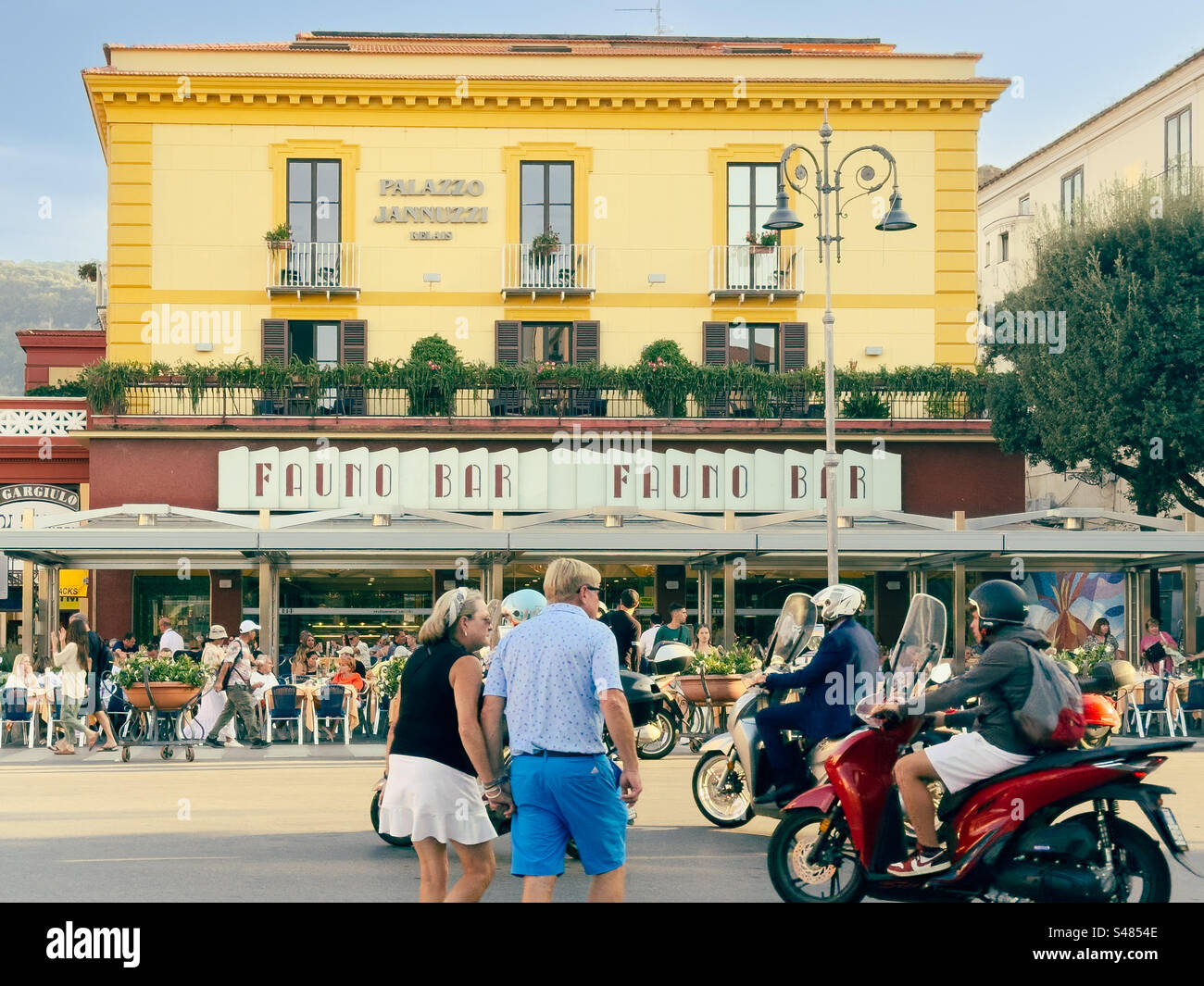 Bust times at Fauno Bar, Sorrento, Italy: Phillip Roberts - Smartphone Captured Stock Image