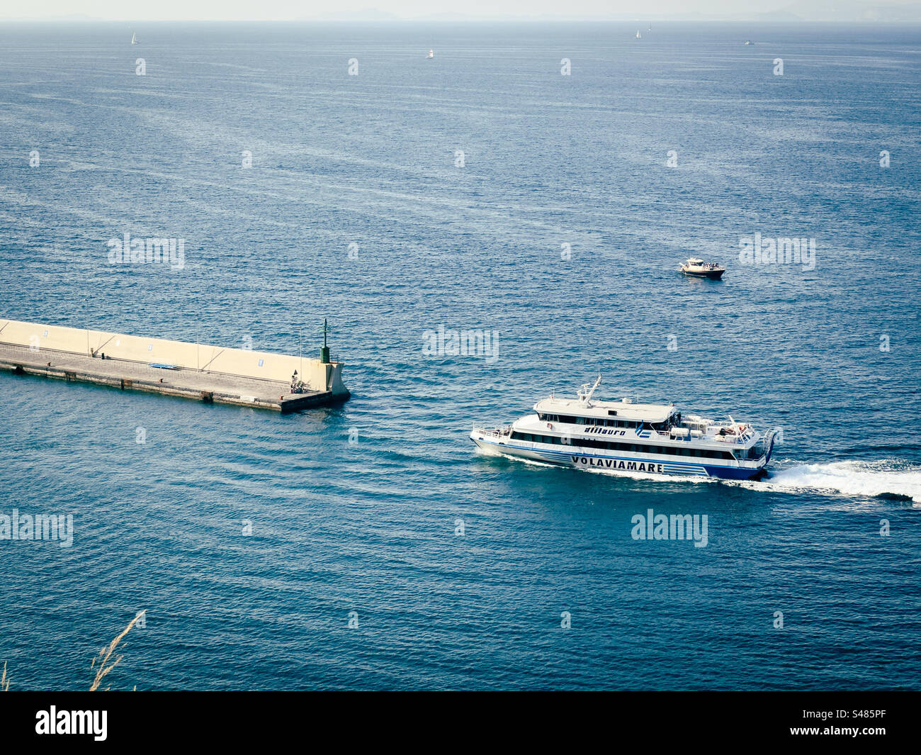 Ferry arriving at Sorrento. Via Marina Grande 80067 Sorrento NA Italy: Phillip Roberts - Smartphone Captured Stock Image