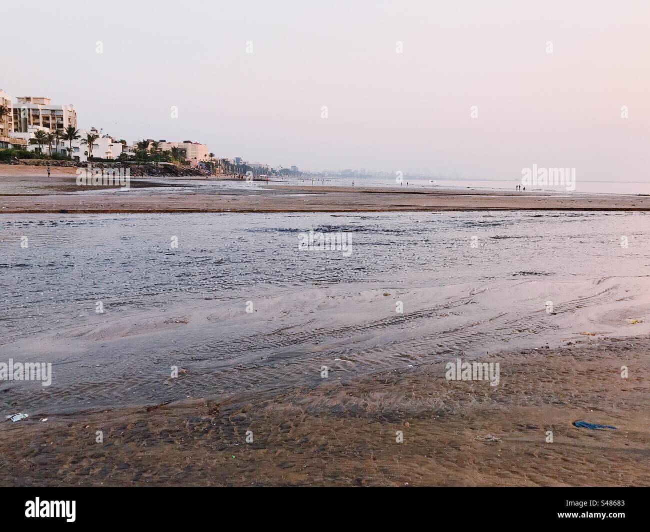 Mumbai Skyline Seen From Versova Beach In India Stock Photo - Alamy