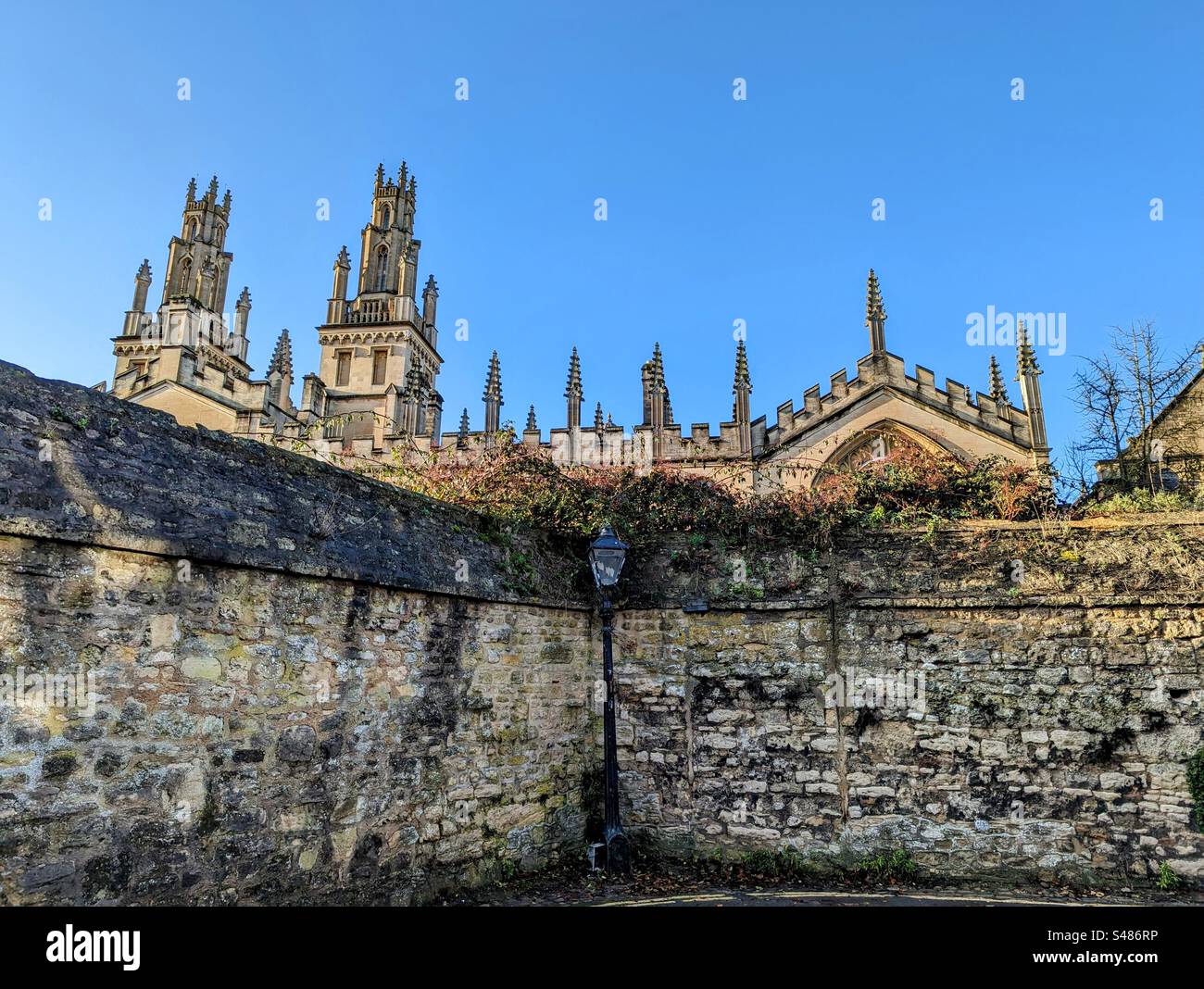 All Souls College, Oxford, UK from Queens Lane Stock Photo