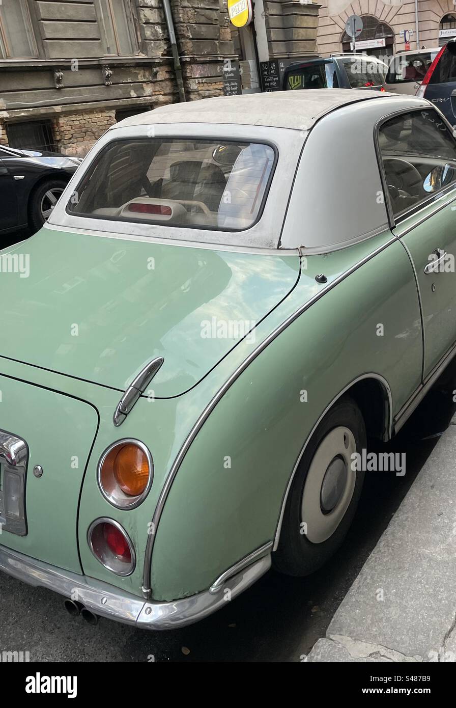 The old car in Budapest city center Stock Photo Alamy
