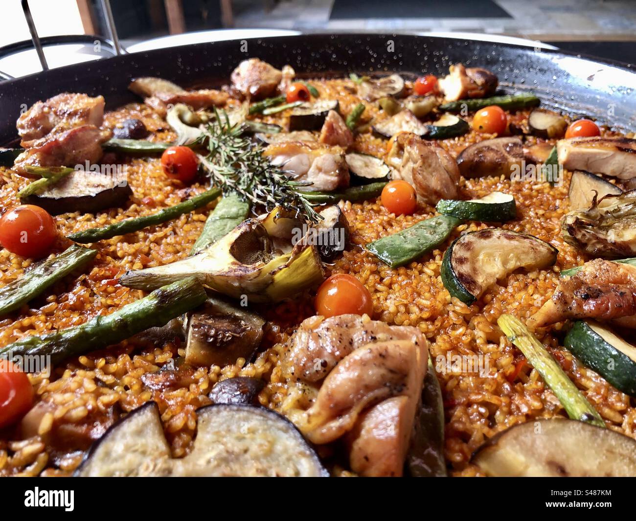 Paella mallorca spain - Smartphone Captured Stock Image