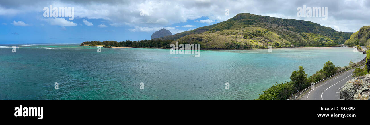 Maconde Viewpoint, Le Morne, Mauritius, East Africa - Smartphone Captured Stock Image